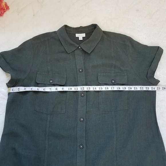 J. Jill Love Linen Shirt Dress - Picture 4 of 9
